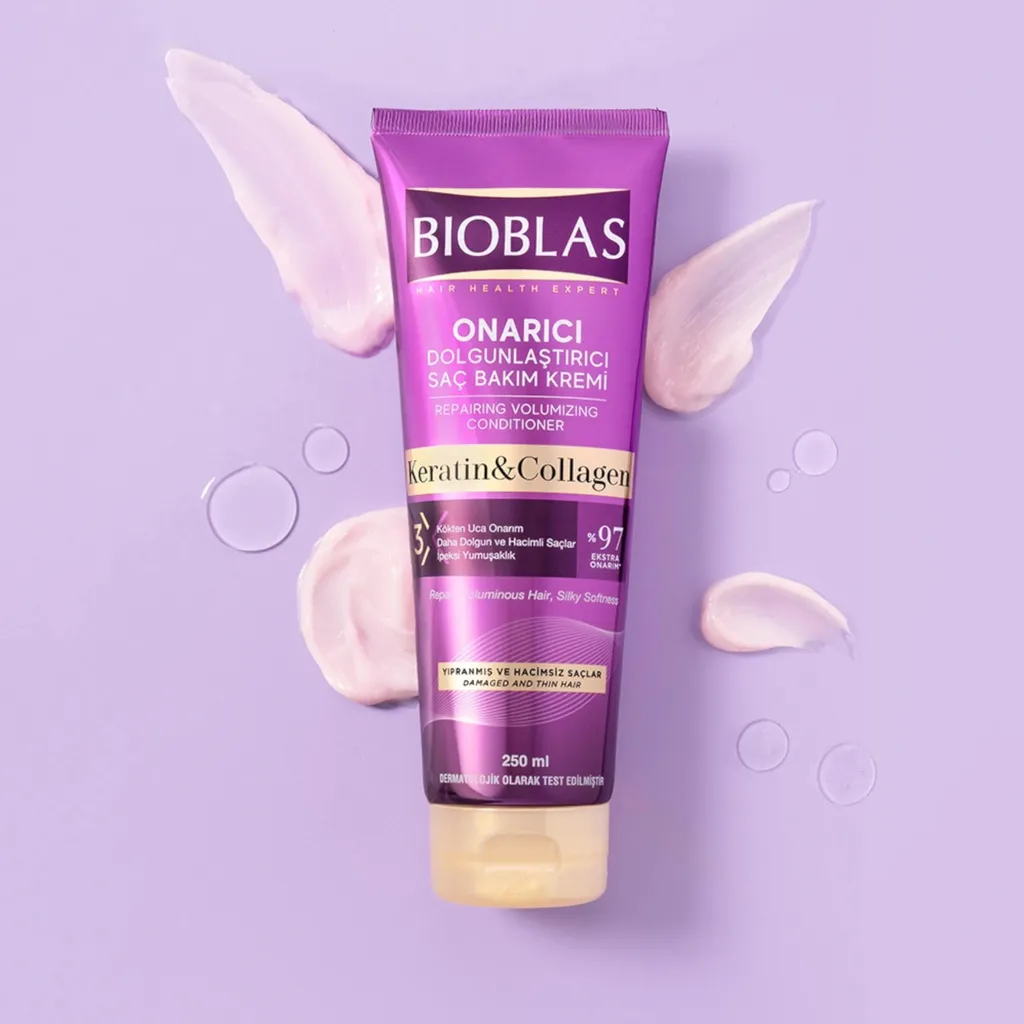 Balsam cu Keratina și Colagen, Pentru Par Deteriorat si Subtire, Bioblas, 250 ml [4]