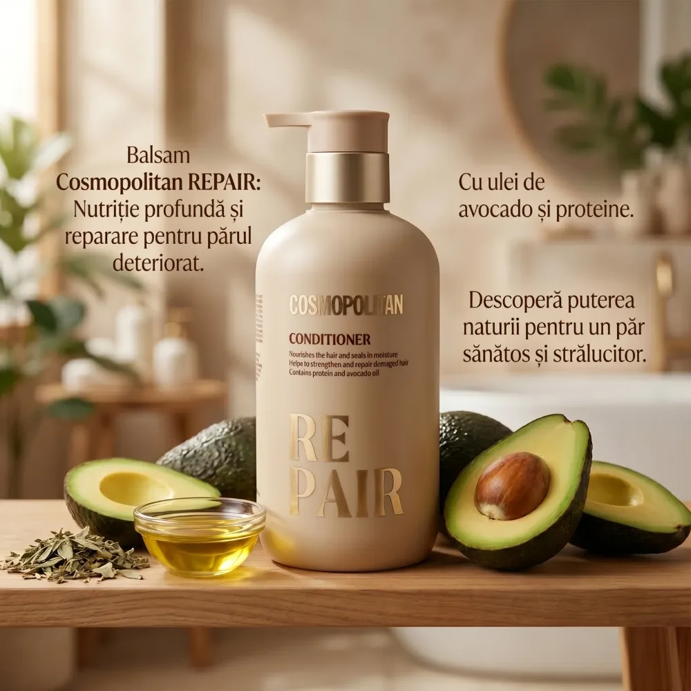 Balsam de par Cosmopolitan Re-Pair cu avocado si proteine 400ml [3]
