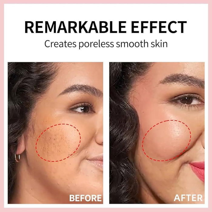 Baza de machiaj matifianta cu buretel inclus, Machiaj Rezistent si Fără Porii Vizibili, Blurring Balm Matte Primer, Handaiyan [4]