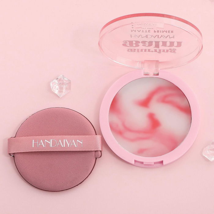 Baza de machiaj matifianta cu buretel inclus, Machiaj Rezistent si Fără Porii Vizibili, Blurring Balm Matte Primer, Handaiyan [3]