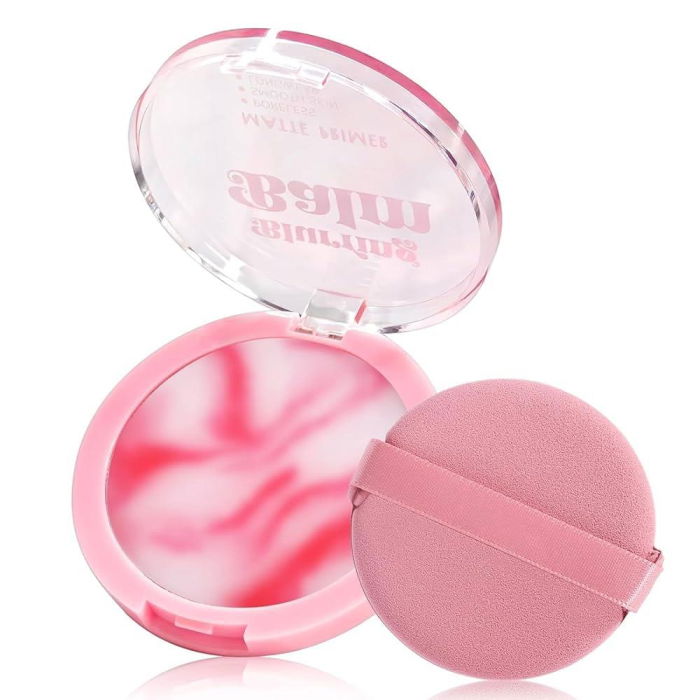 Baza de machiaj matifianta cu buretel inclus, Machiaj Rezistent si Fără Porii Vizibili, Blurring Balm Matte Primer, Handaiyan [8]