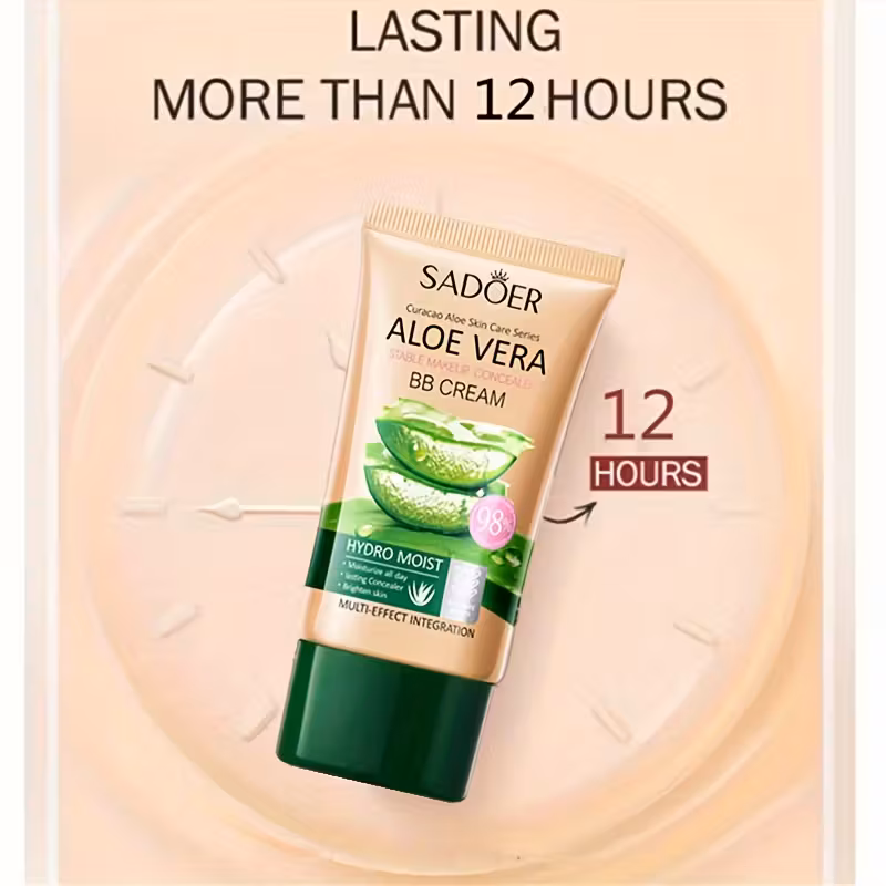 Fond de ten BB Cream cu Aloe Vera, Sadoer, 01 Ivory, 40g [4]