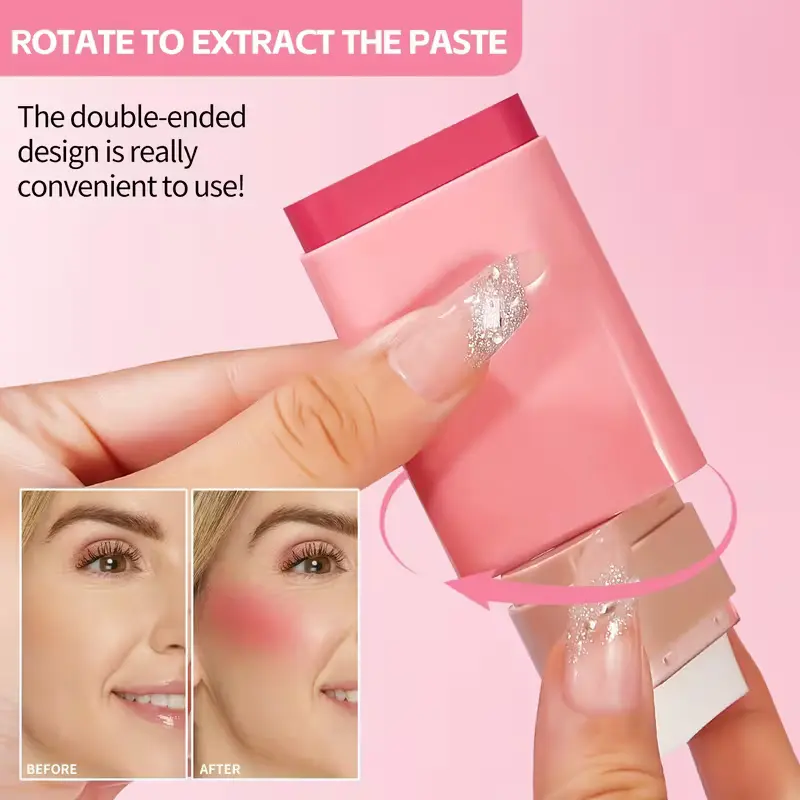 Blush Stick Cremos cu Burete Inclus, Sheer Pink, Meidian, 03 Natural Blush [3]