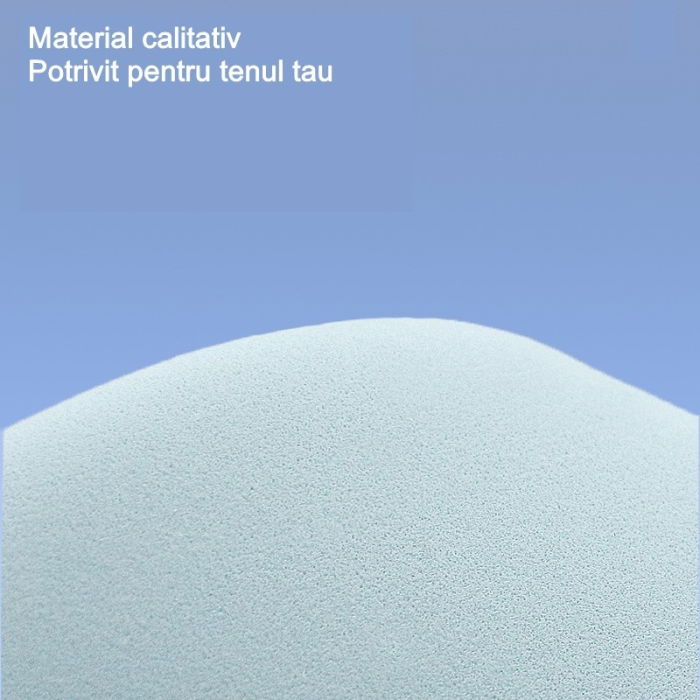 Burete Powder Puff, pentru pudra sau fond de ten, reutilizabil, albastru [2]