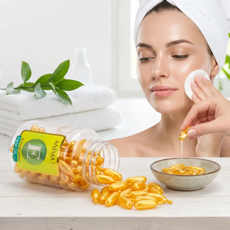 Capsule cu Ulei Facial, Vitamina E, Antirid si Hidratant, 60 bucati [4]