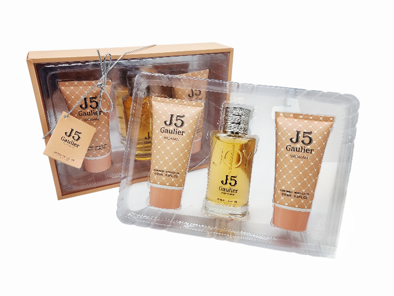 Set Cadou pentru femei, 3 piese cu Parfum, body lotion si shower gel, J5 Gaulier [5]