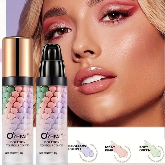 CC CREAM Makeup Base Tri-color, Acoperire, Adaptare si Hidratare, 40g, O'CHEAL [2]