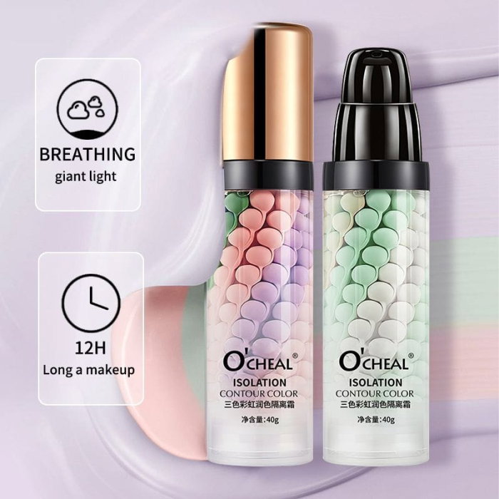 CC CREAM Makeup Base Tri-color, Acoperire, Adaptare si Hidratare, 40g, O'CHEAL [3]