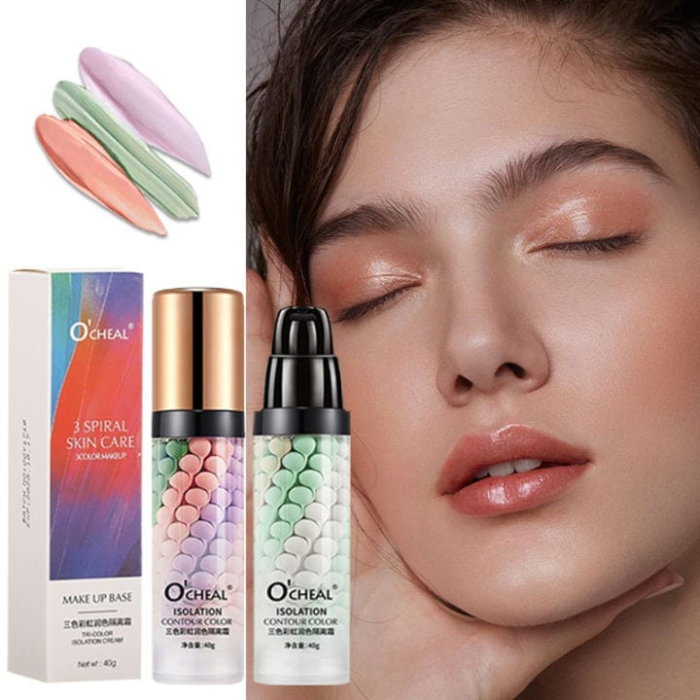 CC CREAM Makeup Base Tri-color, Acoperire, Adaptare si Hidratare, 40g, O'CHEAL [4]