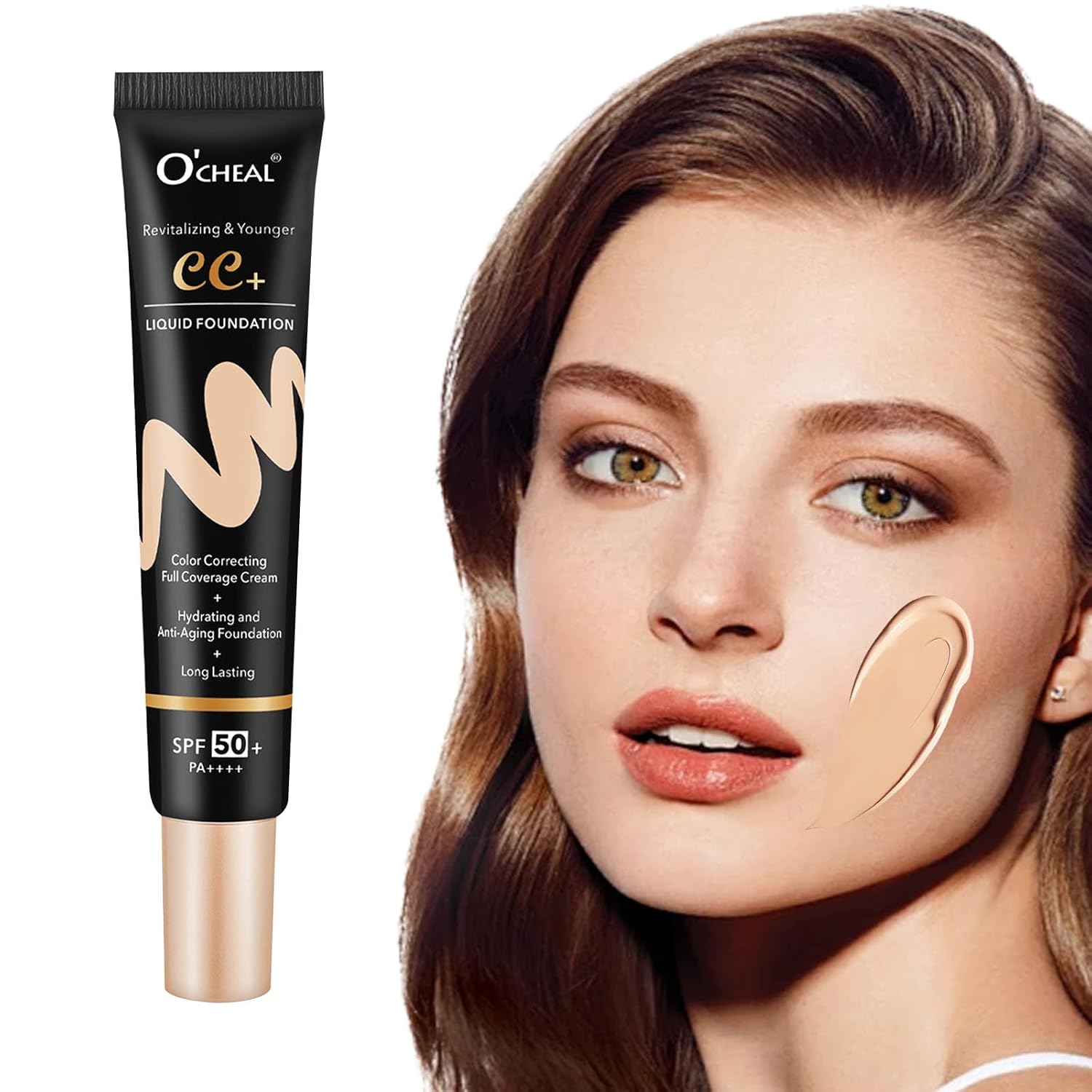 Fond de ten CC Cream SPF 50+, Liquid Foundation, O'CHEAL, 30g [9]