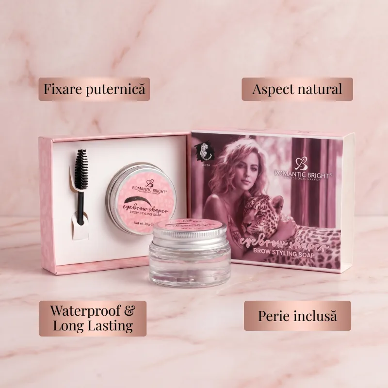 Ceara pentru stilizarea sprancenelor, Waterproof si Long Lasting, Romantic Bright, 20g [4]