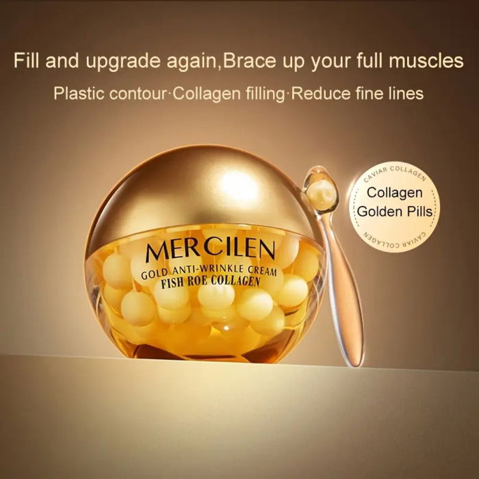 Cremă antirid cu aur, colagen și caviar, Mercilen, 70 g [4]