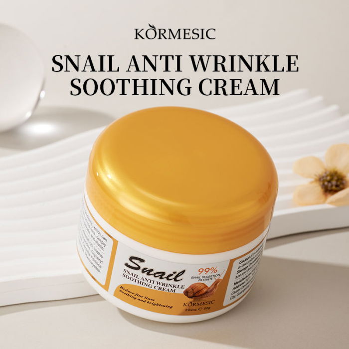 Crema Antirid cu Extract de Melc, Iluminare si Hidratare, Snail Cream, Kormesic, 80 g [4]