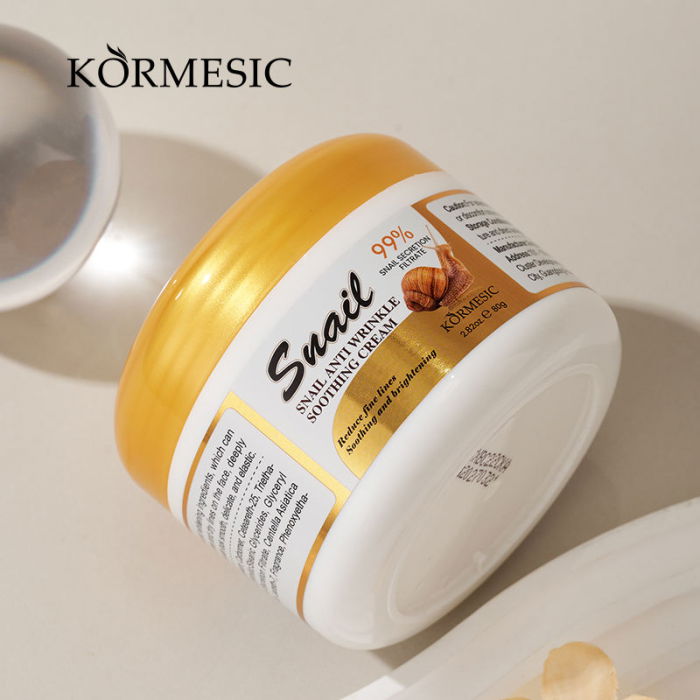 Crema Antirid cu Extract de Melc, Iluminare si Hidratare, Snail Cream, Kormesic, 80 g [8]