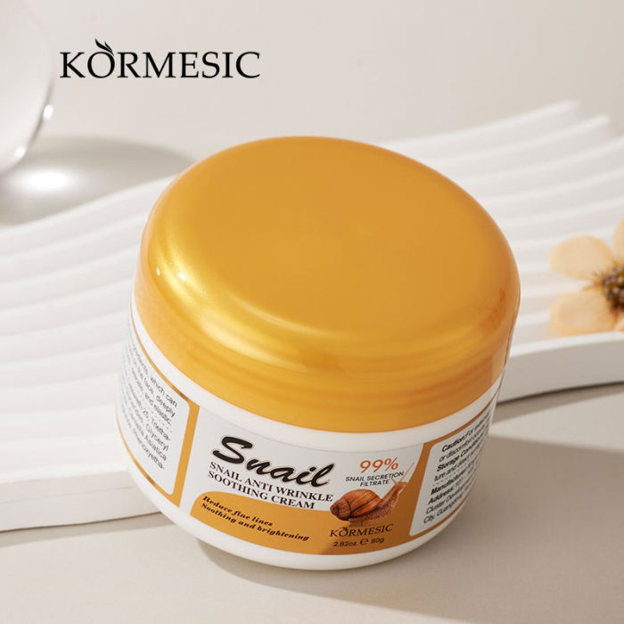 Crema Antirid cu Extract de Melc, Iluminare si Hidratare, Snail Cream, Kormesic, 80 g [7]