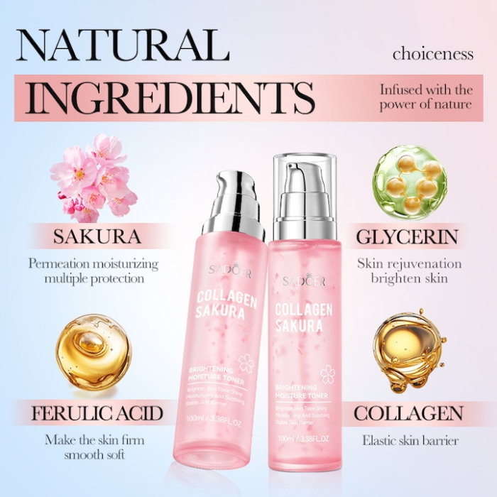 Crema Antirid cu Sakura si Collagen, Hidratanta si Iluminatoare, Sadoer, 100ml [3]