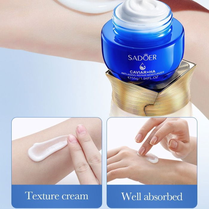 Cremă Antirid si Hidratanta, Caviar și Acid Hialuronic, Sadoer, 55g [7]