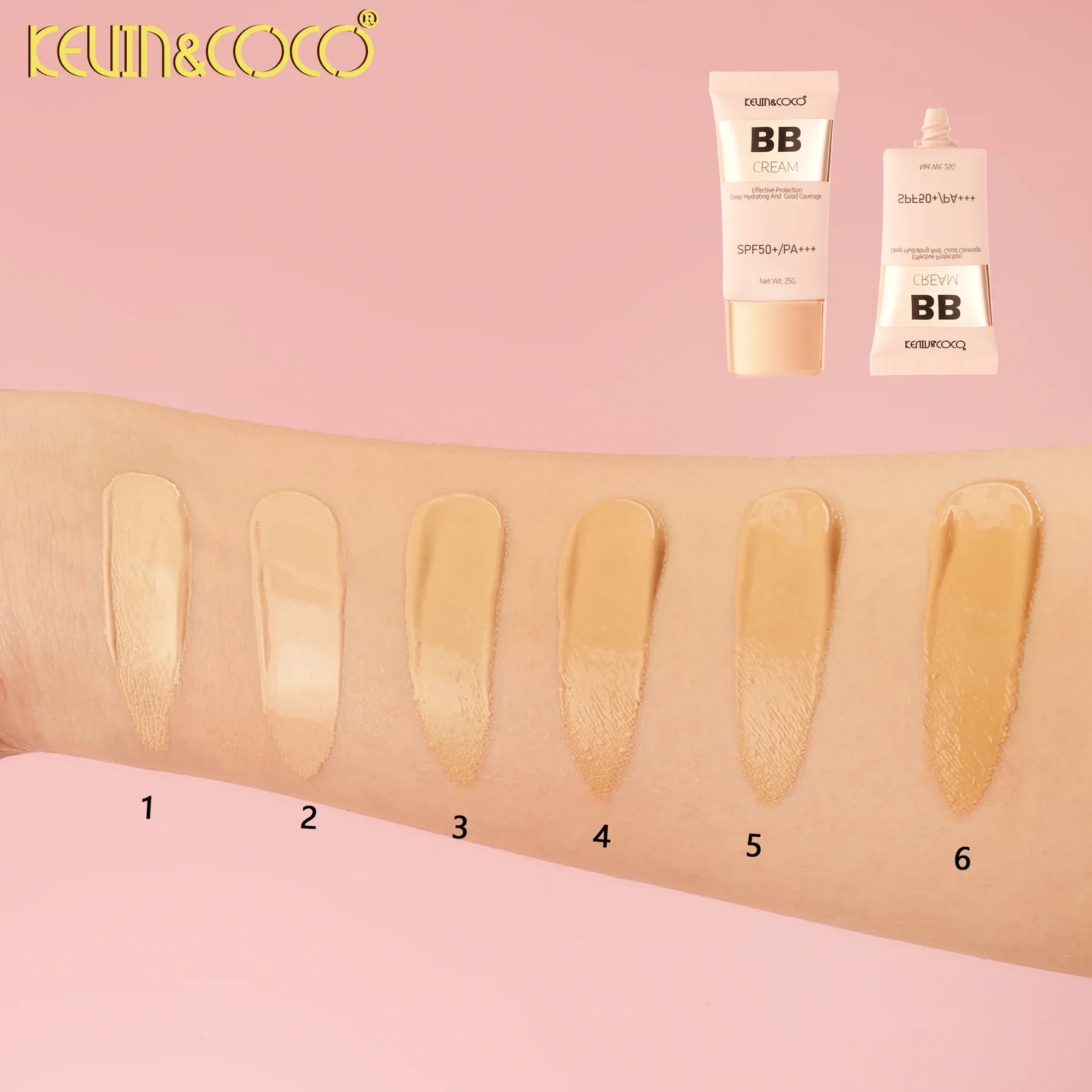 Fond de ten BB Cream, SPF50, Long Lasting, Good Coverage, Kevin&Coco, 25g [3]