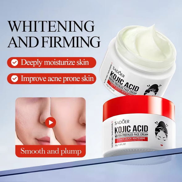 Crema cu Acid Kojic pentru Pete Pigmentare si Post-Acneice, 7 Days Whitening, Sadoer, 30g [5]