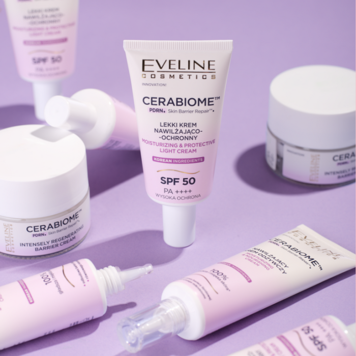 Cremă de față hidratantă cu SPF50, Ceramide PDRN+ , Cerabiome, Eveline, 30ml [5]