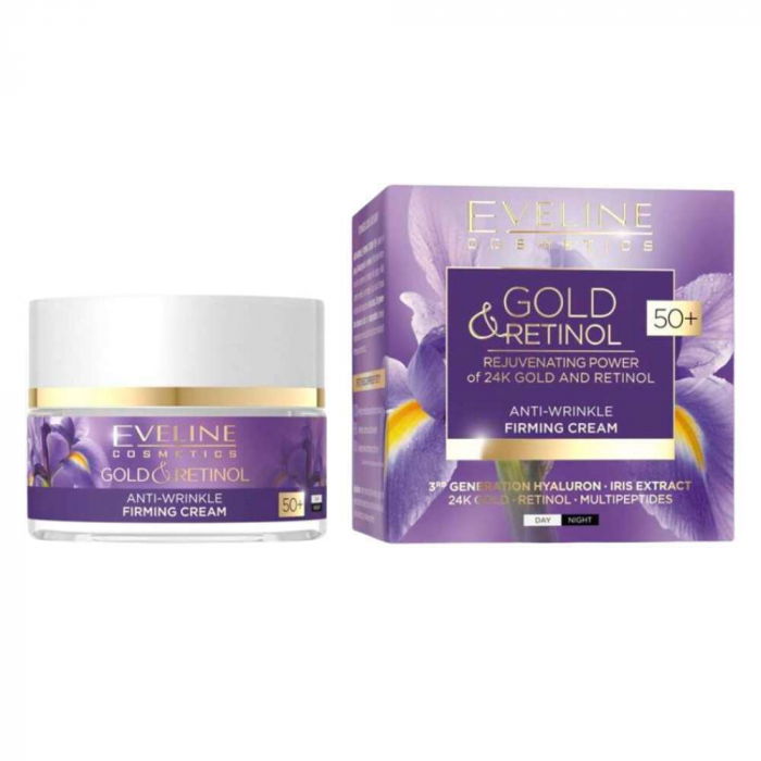 Crema de fata pentru zi si noapte, antirid si regeneratoare,  Gold si Retinol,  50+,  50 ml, Eveline Cosmetics [1]
