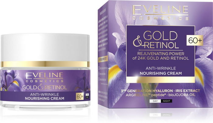 Crema de fata pentru zi si noapte, antiirid si regeneratoare, Gold si Retinol, 60+, 50 ml, Eveline Cosmetics [1]