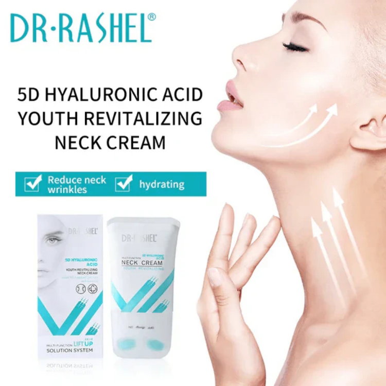 Cremă Dr. Rashel pentru lifting gât și decolteu cu acid hialuronic 5D și aplicator masaj [6]