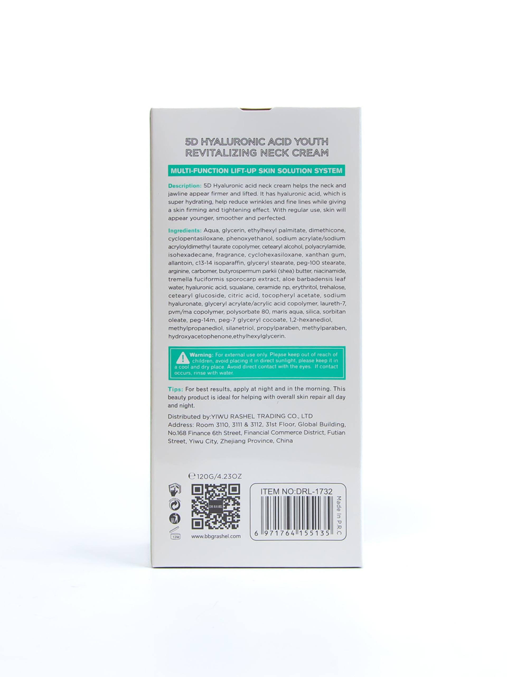 Cremă Dr. Rashel pentru lifting gât și decolteu cu acid hialuronic 5D și aplicator masaj [8]