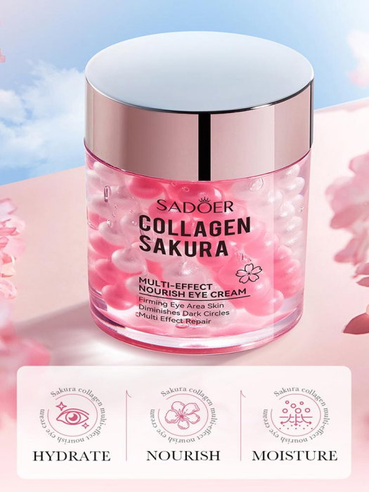 Crema de Ochi cu Microcapsule Colagen, Anti-Cearcăne si Antirid, Sakura Sadoer, 60g [6]