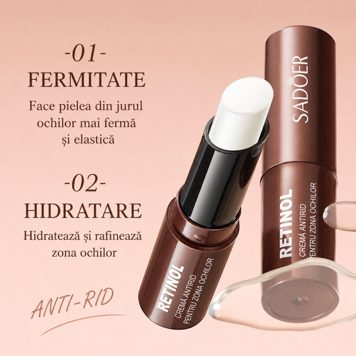 Crema de ochi Antirid cu Retinol, Tip Stick, SADOER, 3g [3]