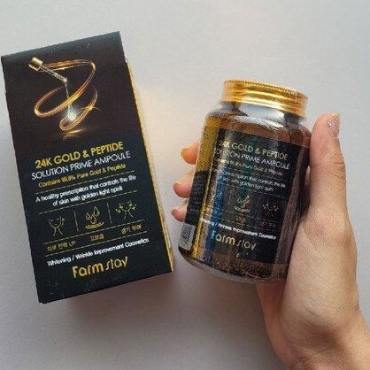 Crema-gel pentru Iluminare, Antirid si Hidratare, cu Particule de Aur 24K si Peptide, 250ml [9]