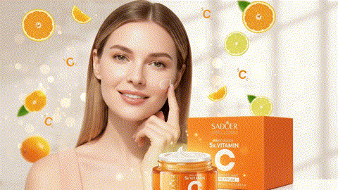 Cremă de Față Sadoer Skin Active 5x Vitamina C, Formula 5 în 1 Whitening, Hidratare Intensă și Glow Natural, 50g [2]