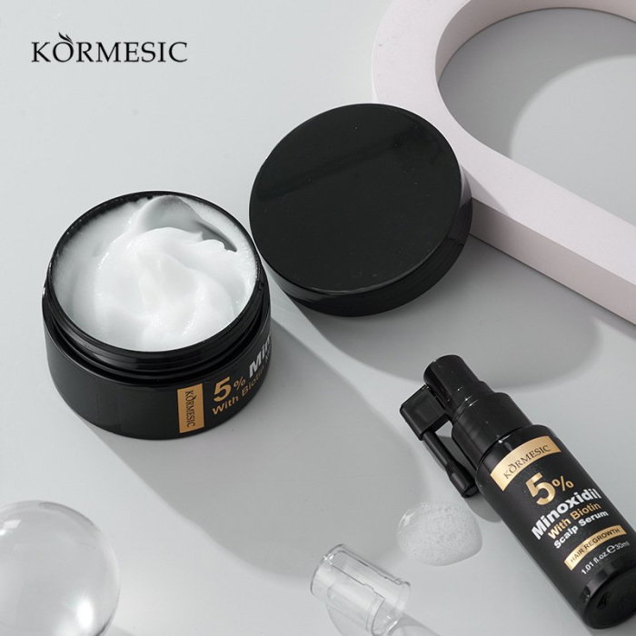 Crema Leave-in pentru Scalp  cu 5% Minoxidil și Biotină, pentru Creșterea Părului, Kormesic, 100 g [4]