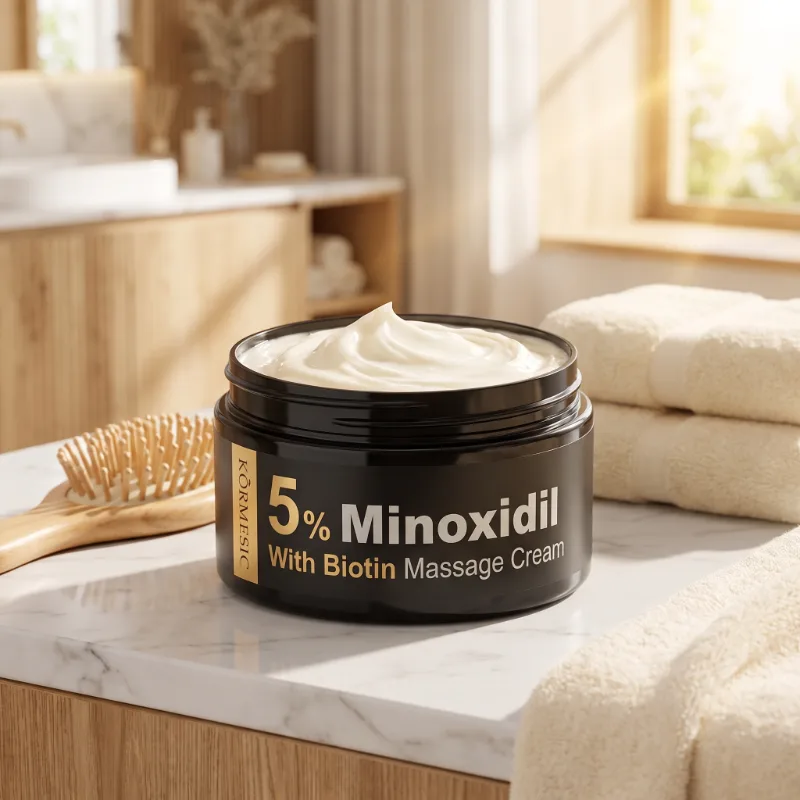 Crema Leave-in pentru Scalp  cu 5% Minoxidil și Biotină, pentru Creșterea Părului, Kormesic, 100 g [9]