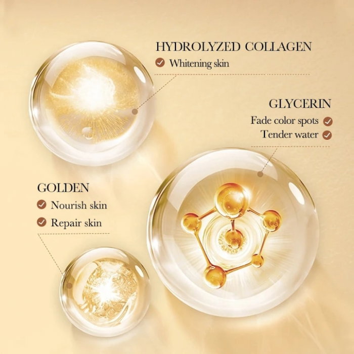 Crema cu Aur 24K si Colagen, Microcapsule, Antirid, Iluminare si Hidratare, Sadoer, 60g [9]