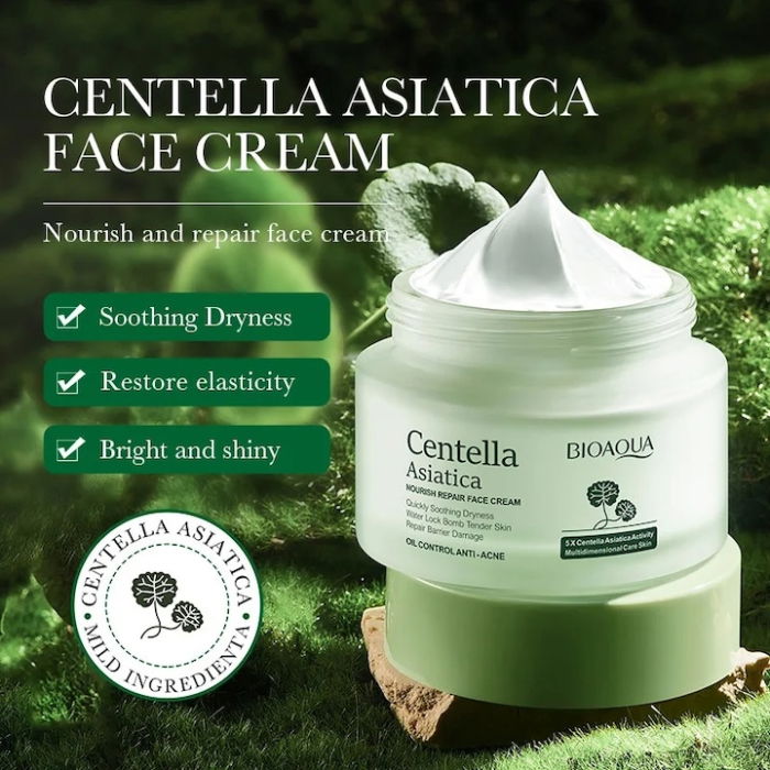 Cremă pentru față cu Centella Asiatica, Hidratare si Reparare, BIOAQUA, 50g [2]