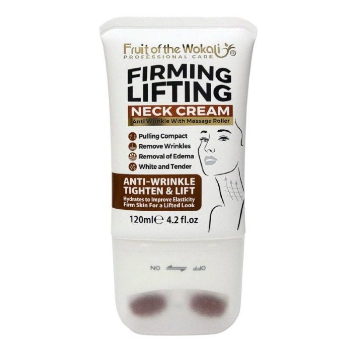 Cremă lifting pentru zona gâtului cu colagen și roller masaj integrat Fruit of the Wokali 120ml – reduce ridurile și tonifiază pielea [5]