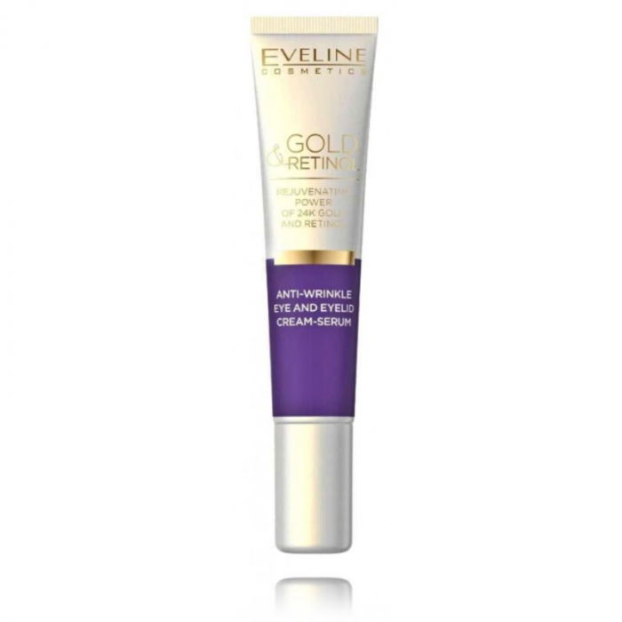 Cremă ser antirid pentru zona ochilor Eveline Cosmetics Gold And Retinol, 20 ml [2]