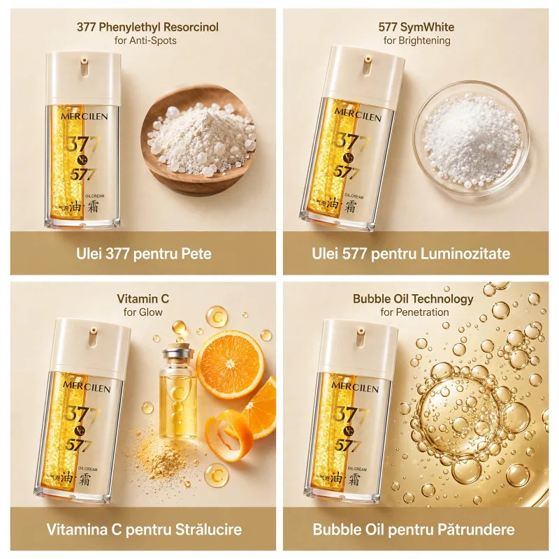 Crema Bifazica Anti-Pete cu Aur 377 577 si Vitamina C Mercilen Ulei si Crema 2 in 1 [3]