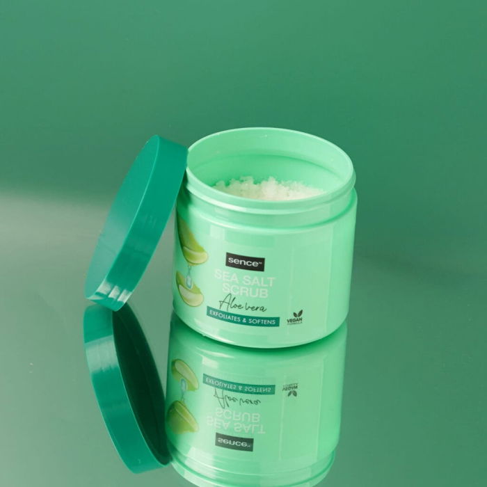 Exfoliant pentru Corp cu Sare de Mare si Aloe Vera, Sence, 500g [6]