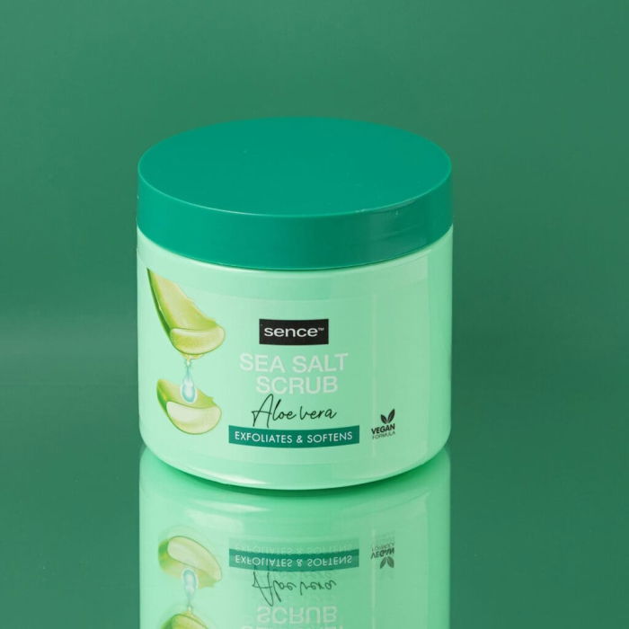 Exfoliant pentru Corp cu Sare de Mare si Aloe Vera, Sence, 500g [7]