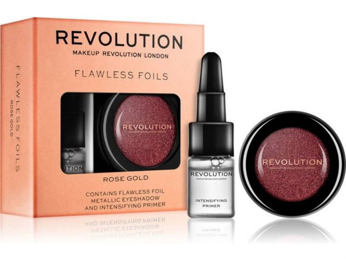 Set Fard cu sclipici si primer, Makeup Revolution Flawless Foils [1]