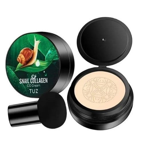 Fond de ten/Crema CC Cushion cu Extract de Melc  si Colagen, Aplicator inclus, Culoare Natural 02, 15 g [5]