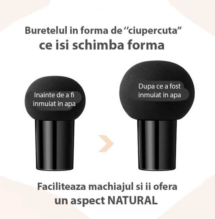 Fond de ten/Crema CC Cushion, Beauty Cream, cu Extract de Melc  si Colagen, Aplicator inclus,  02 Natural,  15 g [6]