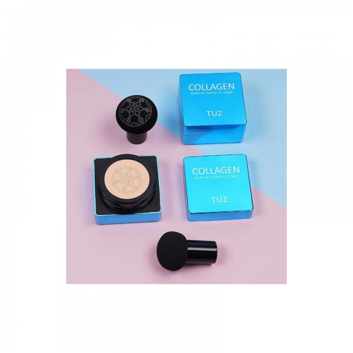 Fond de ten/Crema CC Cushion TUZ Collagen, Aplicator inclus,  Culoare 02 Natural, 15 g [2]