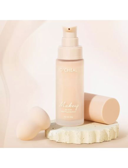 Fond de ten cu buretel inclus, O'Cheal, Waterproof, Air Soft Mist, 02 Natural,  30g [2]