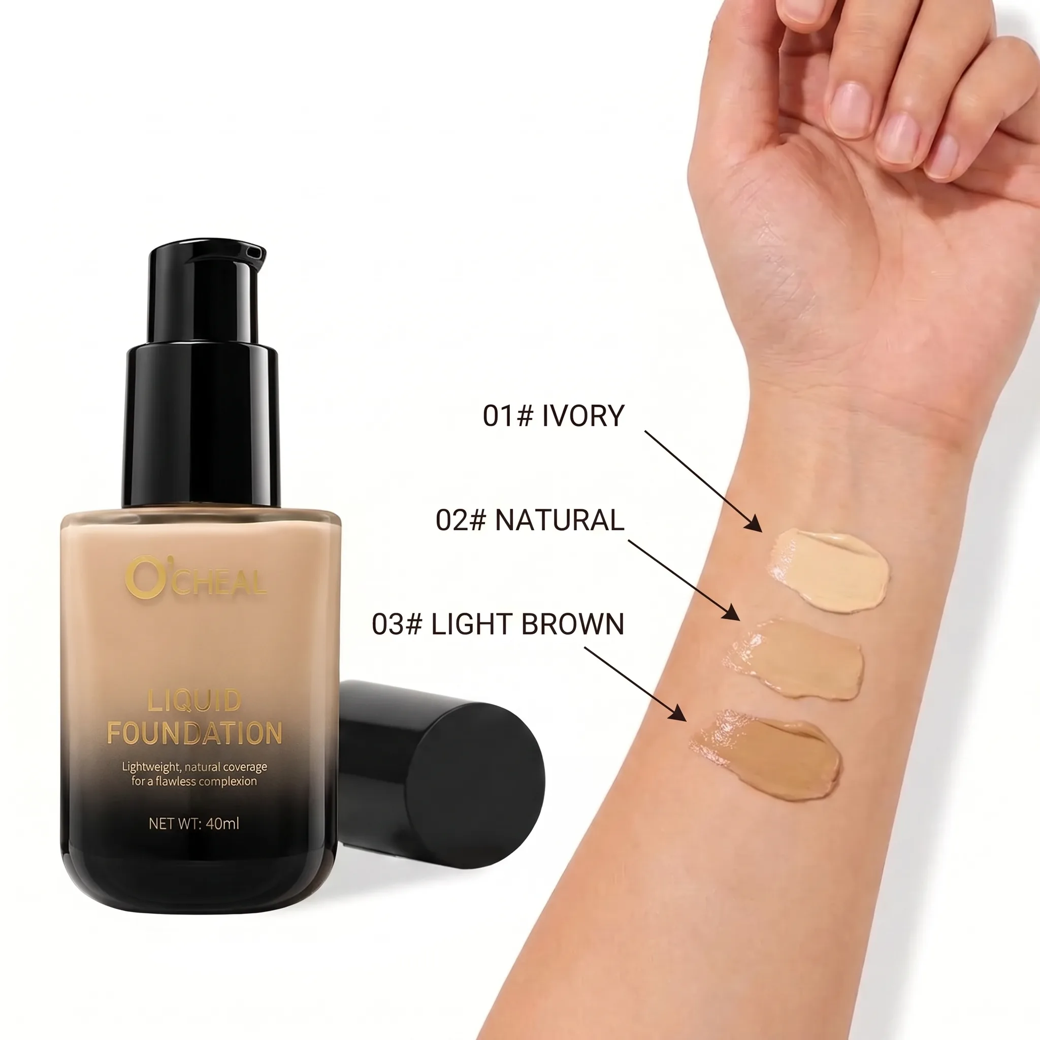 Fond de Ten O'Cheal, Liquid Foundation, Lightweight, 40 ml [5]