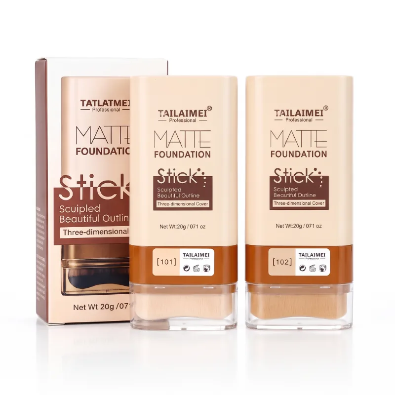 Fond de ten Stick Mat, SPF 35, cu Pensula pentru Aplicare Inclusa, TLM, 20g [3]