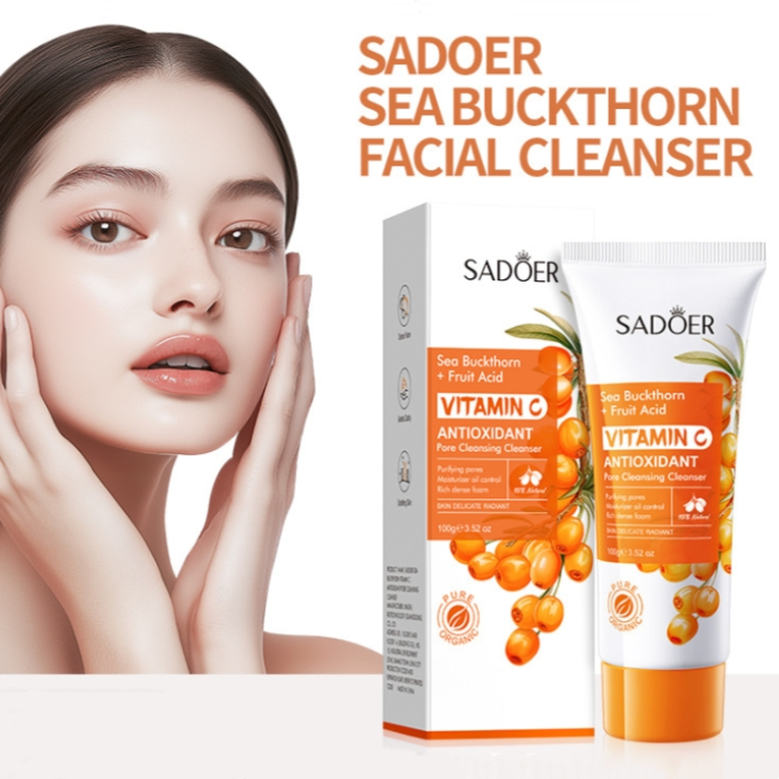 Gel de Curățare Antioxidant cu Vitamina C și Cătină SADOER 100ml – Pore Cleansing Cleanser [4]