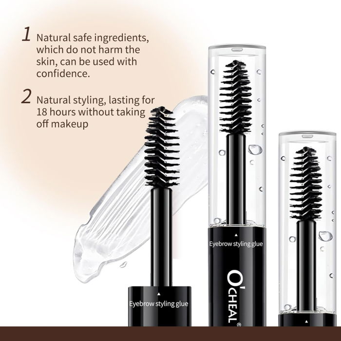 Gel pentru sprancene 2in1, Fixare puternica si culoare intensa, OCHEAL [5]